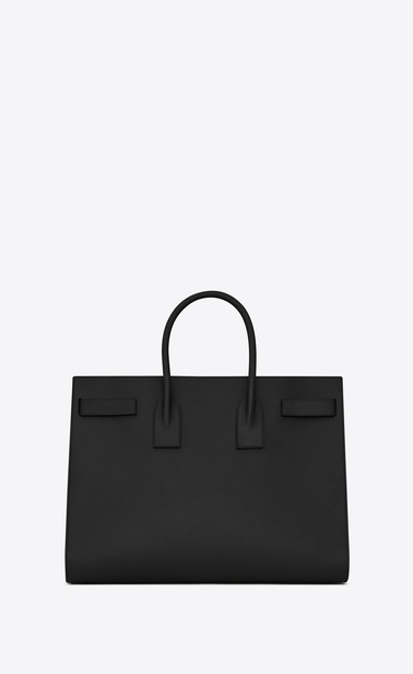 SAINT LAURENT Sac de Jour Men Man Large SAC DE JOUR Carry All Bag in Black Grained Leather b_V4
